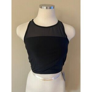 BNWT Black Razer Back Athletic Bathing Suit Workout Top Carvico- Fabletics sz L